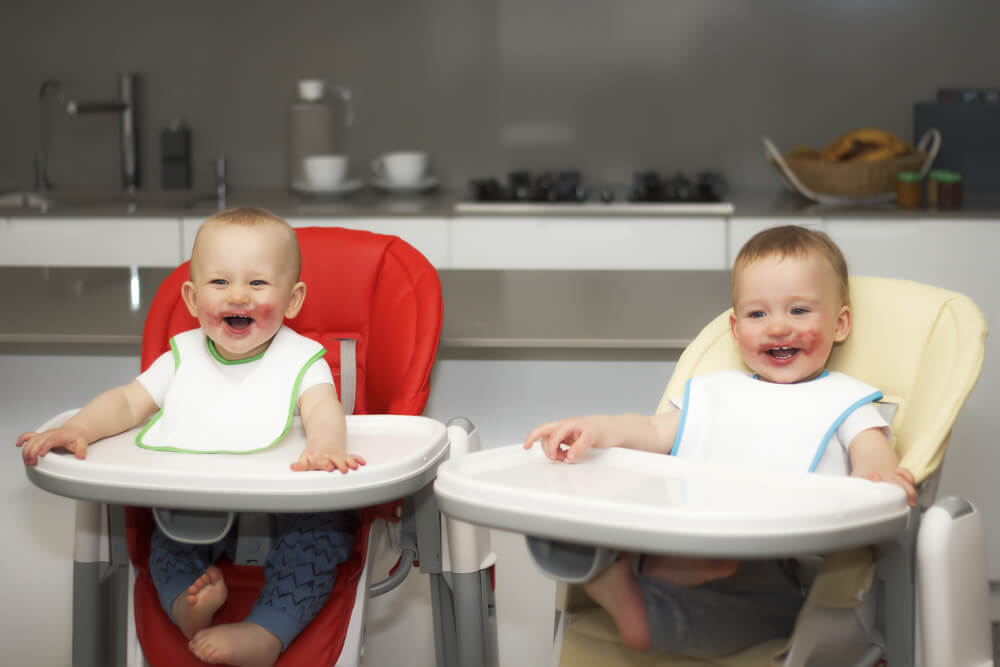 High chair clearance table for multiples